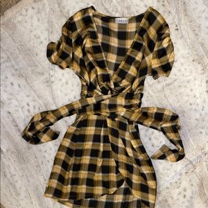 Yellow plaid Lioness dress